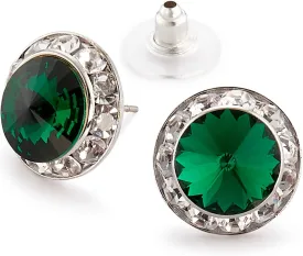 | Colorful Rhinestone Pierced Earrings for Dance, Pageant, Prom, Performance, Wedding or Special Event