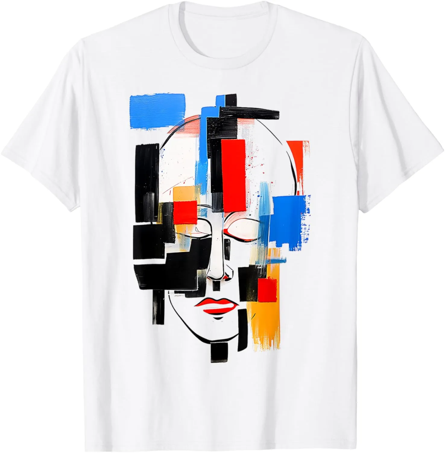 Art Human Painting Abstract Geometric Graphic Art T-Shirt