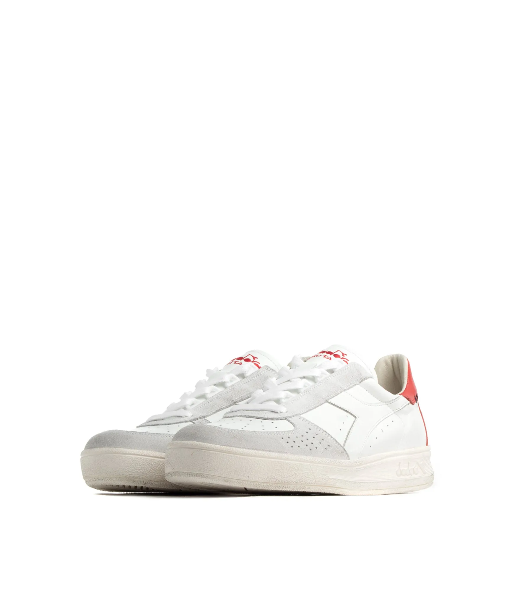 B Elite H Leather Dirty - White/Ferrari Red Italy