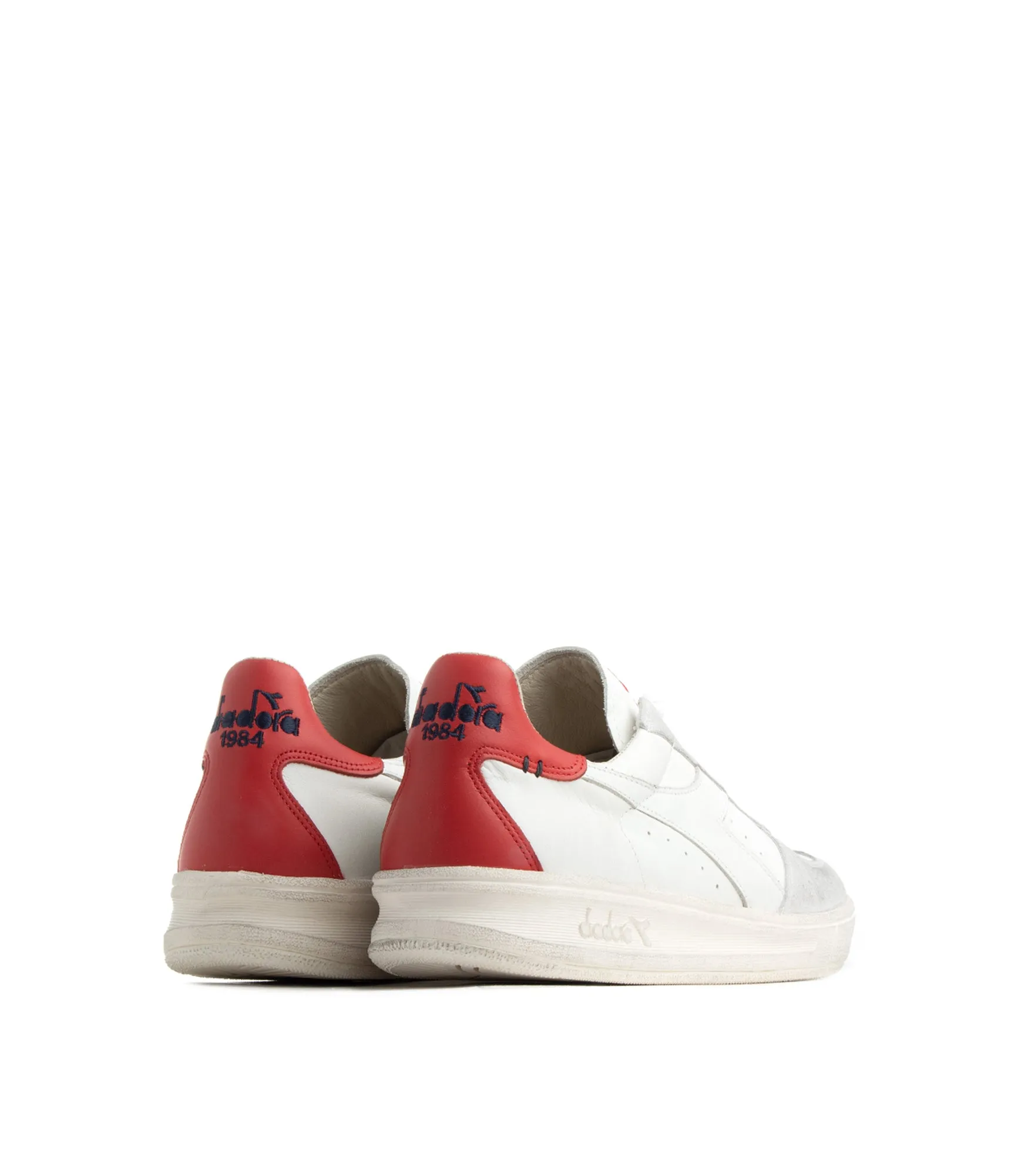 B Elite H Leather Dirty - White/Ferrari Red Italy