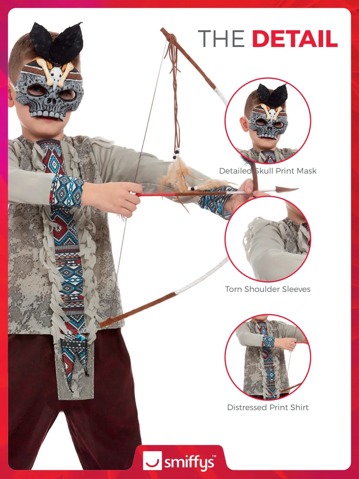 Boys Dark Spirit Warrior Costume