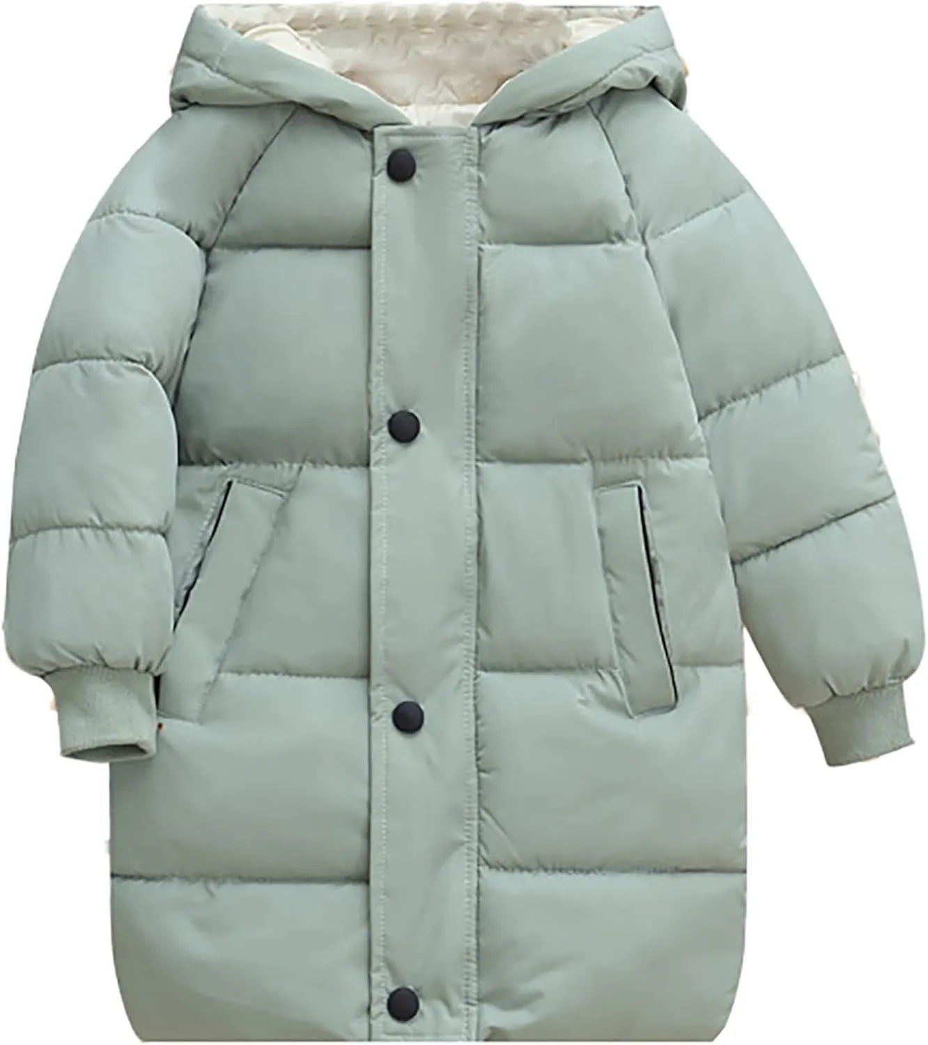 Boys Girls Long Winter Coat Hooded Puffer Jacket Kids Lightweight Down Coat Insulated Parka Thicken Warm Padded Jacket
