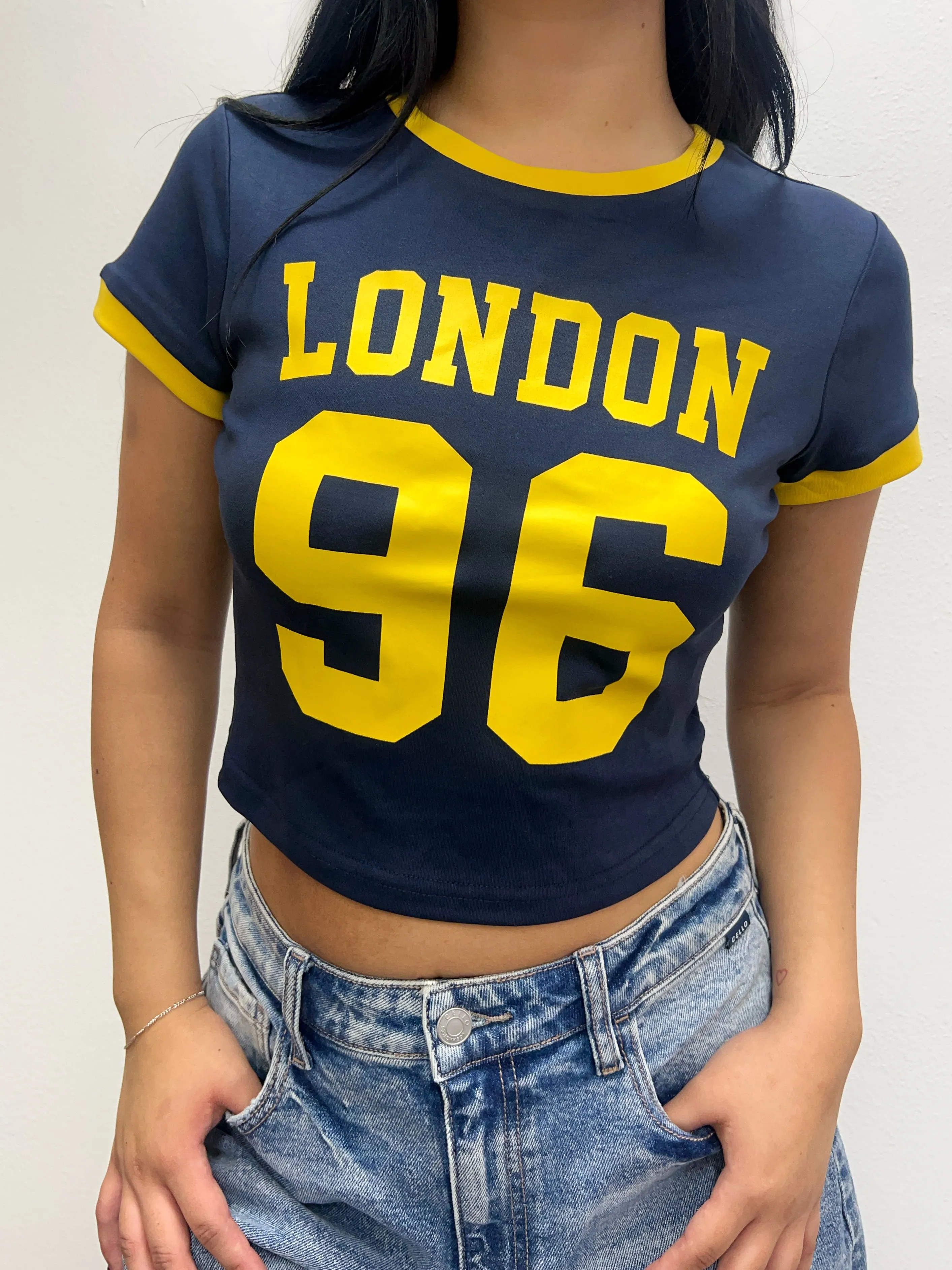 Bryanna Sport Top (Navy/Yellow)
