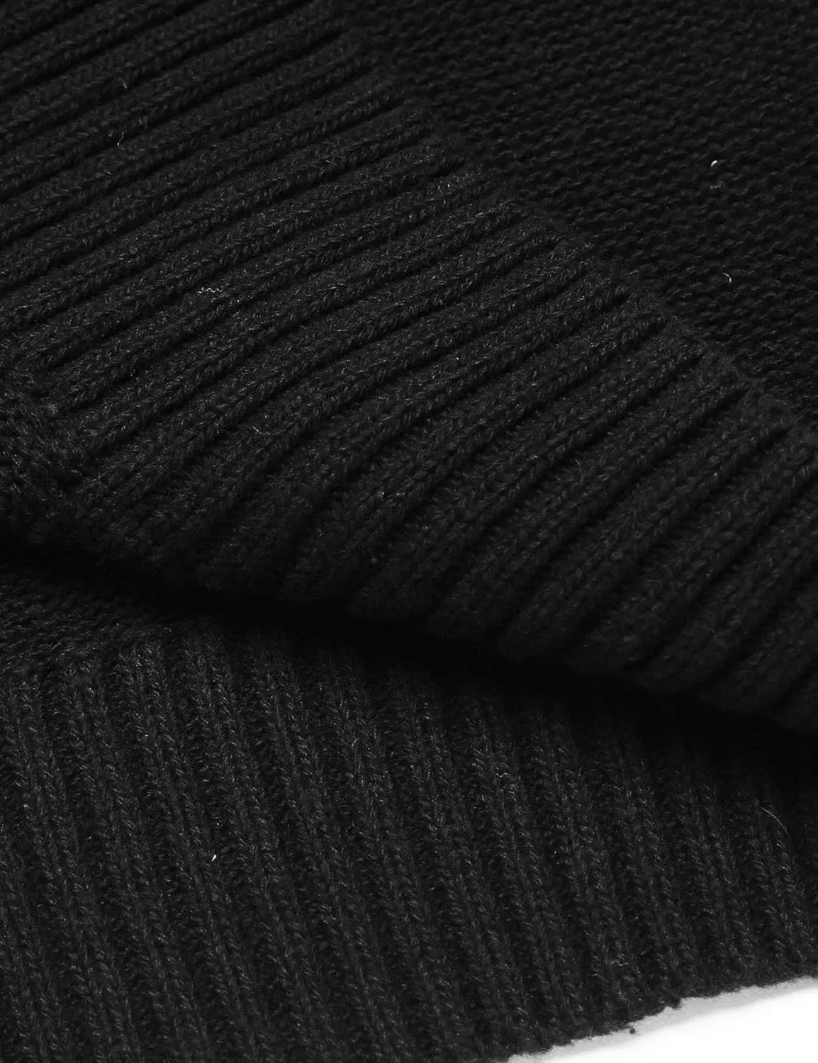 COOFANDY Men's Shawl Collar Sweaters V-Neck Relaxed Fit Cable Pullovers