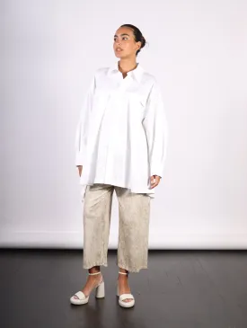 Cotton Retro Shirt in White by Planet