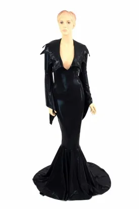 Demonica Collar Puddle Train Gown
