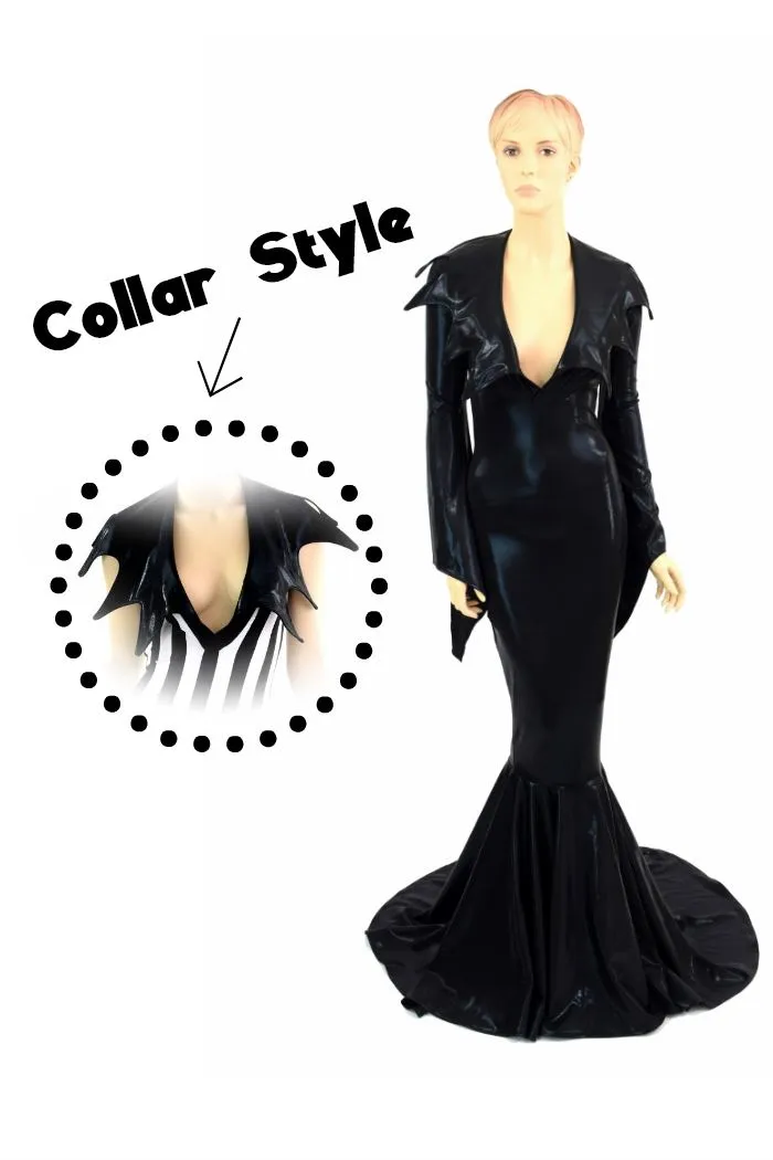 Demonica Collar Puddle Train Gown