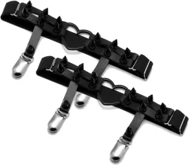 Eigso Steampunk Gothic Garter Belts Leg Rings Heart Love with Rivet Studded Elastic Band Adjustable