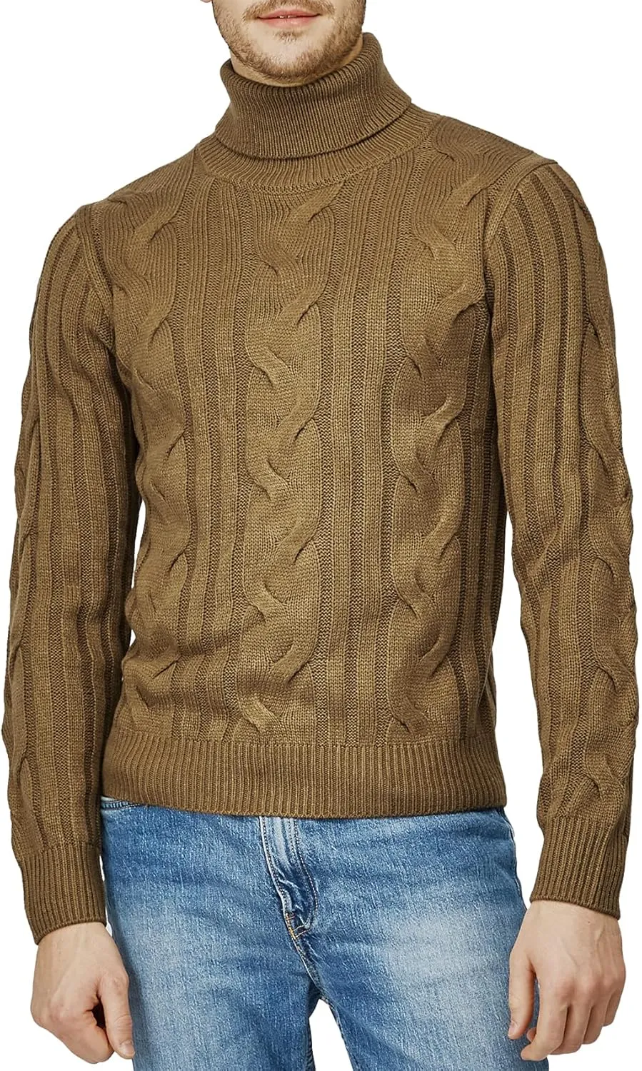 H2H Mens Slim Fit Turtleneck Pullover Sweaters Basic Tops Knitted Thermal
