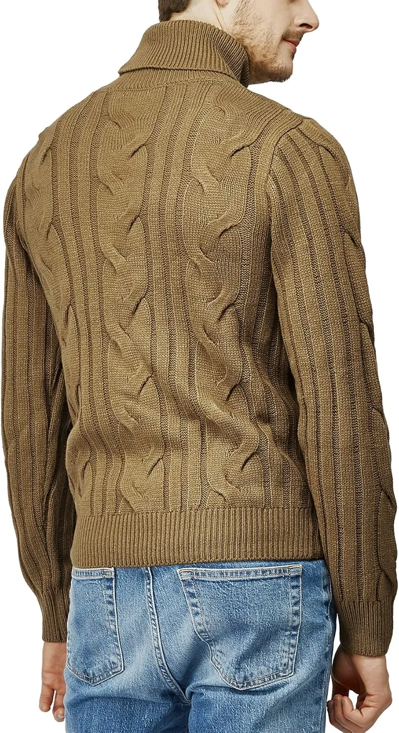 H2H Mens Slim Fit Turtleneck Pullover Sweaters Basic Tops Knitted Thermal