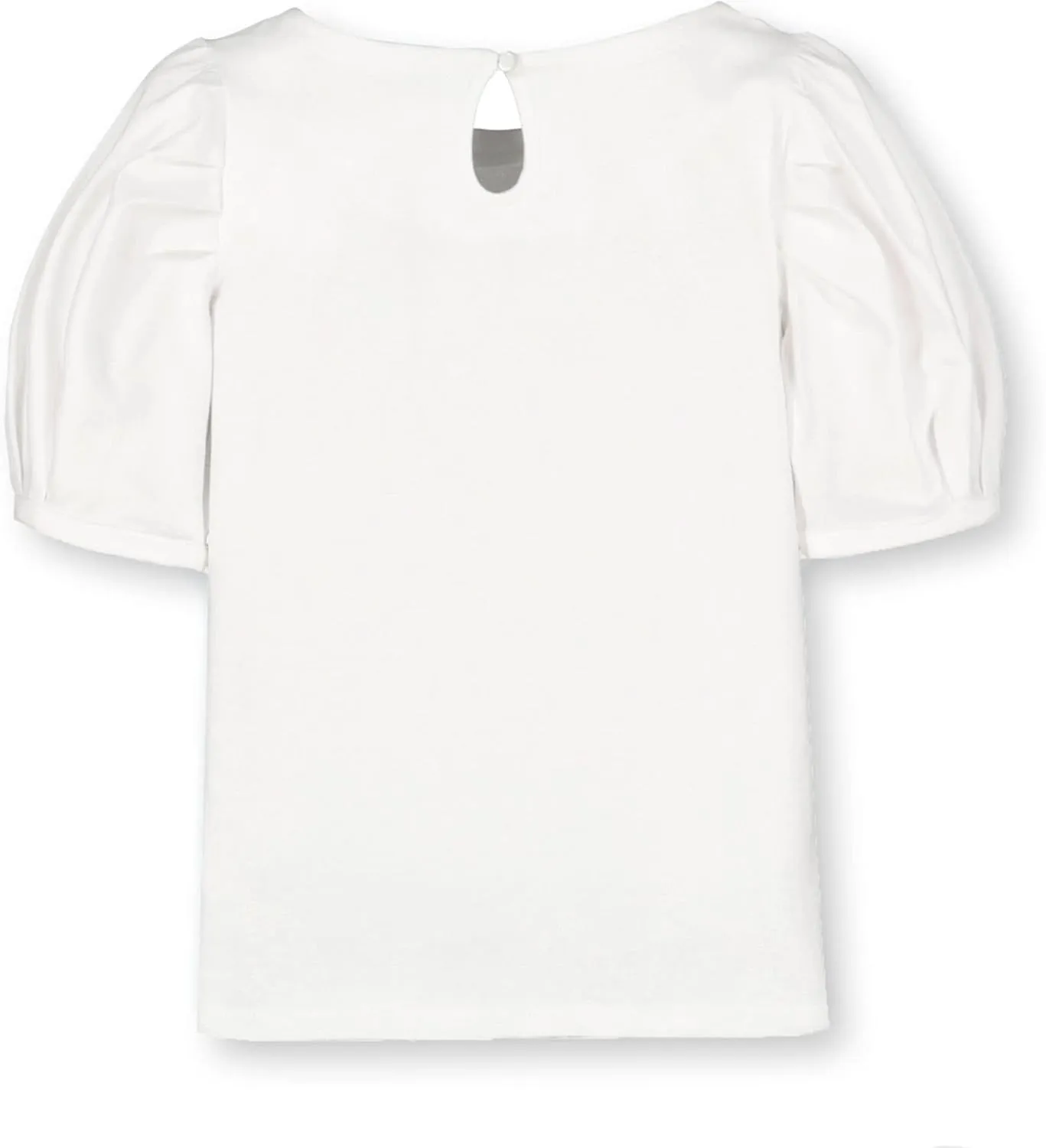 Hope & Henry Girls' Short Sleeve Flutter Sleeve Knit Top