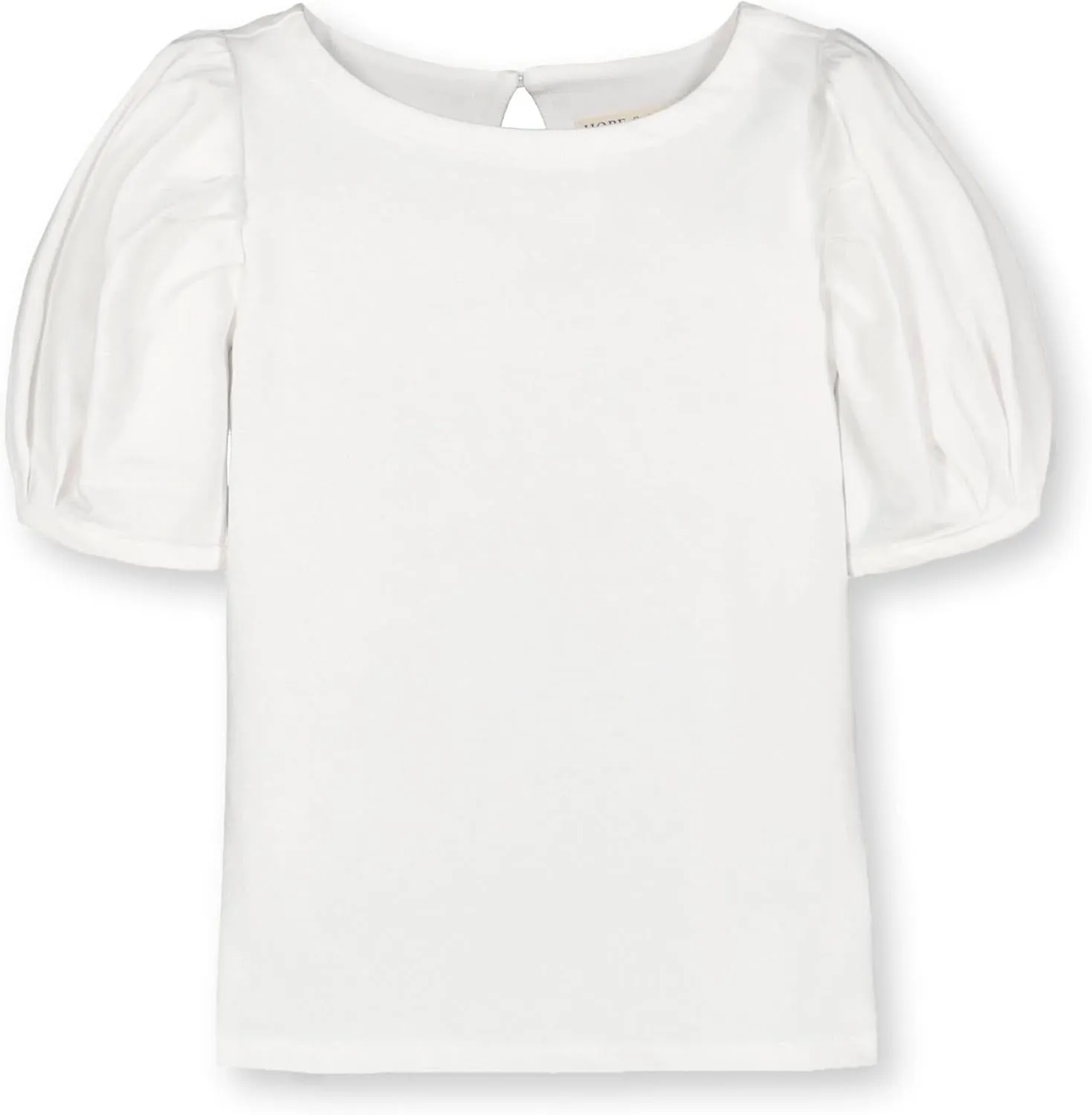 Hope & Henry Girls' Short Sleeve Flutter Sleeve Knit Top