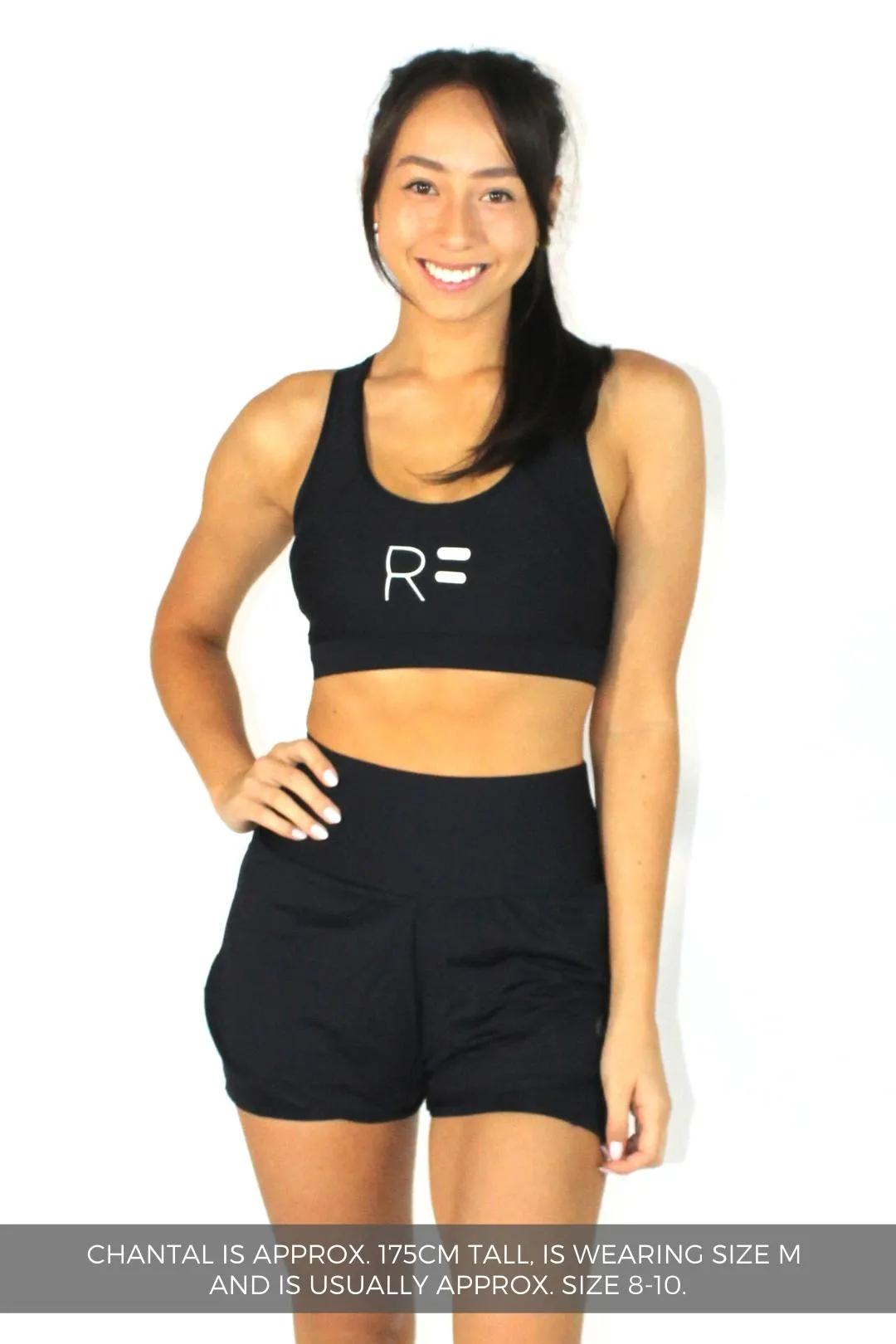Keyhole Sports Bra - Black