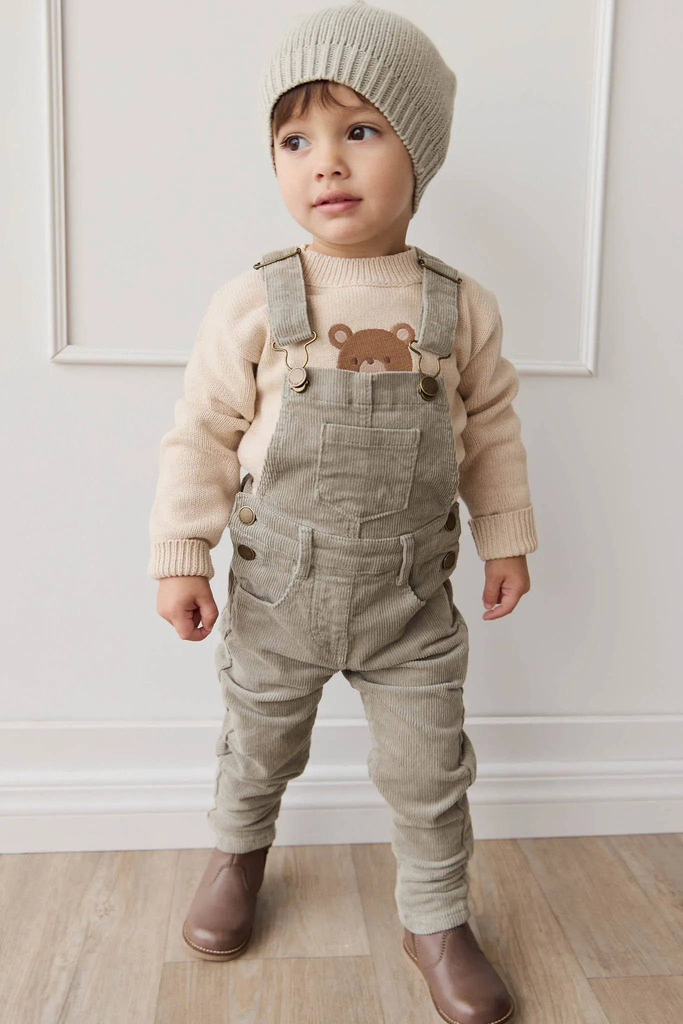 Leon Jumper - Oatmeal Marle Jacquard Bobbie Bear