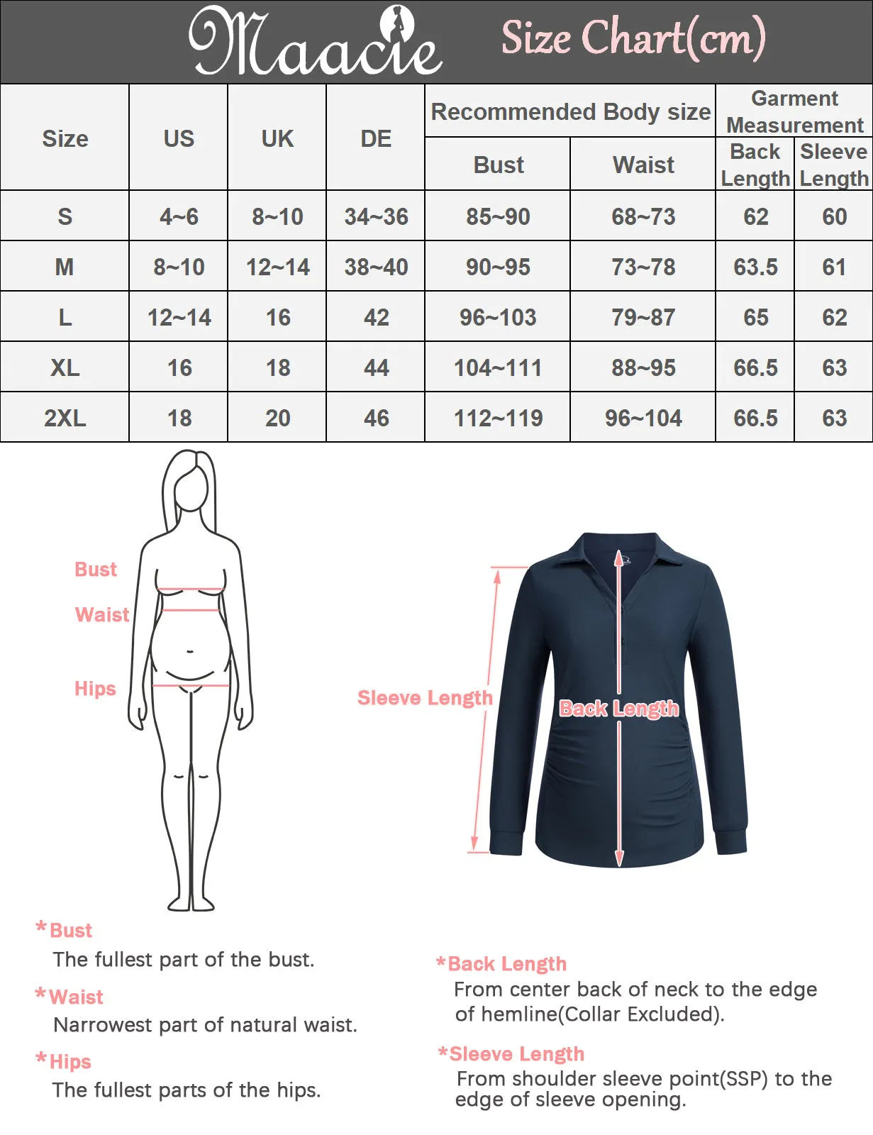 Maacie Maternity Lapel Collar Sports Long Sleeve V-Neck Tops
