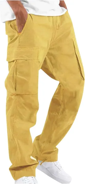 Men's Cargo Pants Sports Casual Jogging Trousers Lightweight Hiking Work Pants Outdoor Pant Men Casual