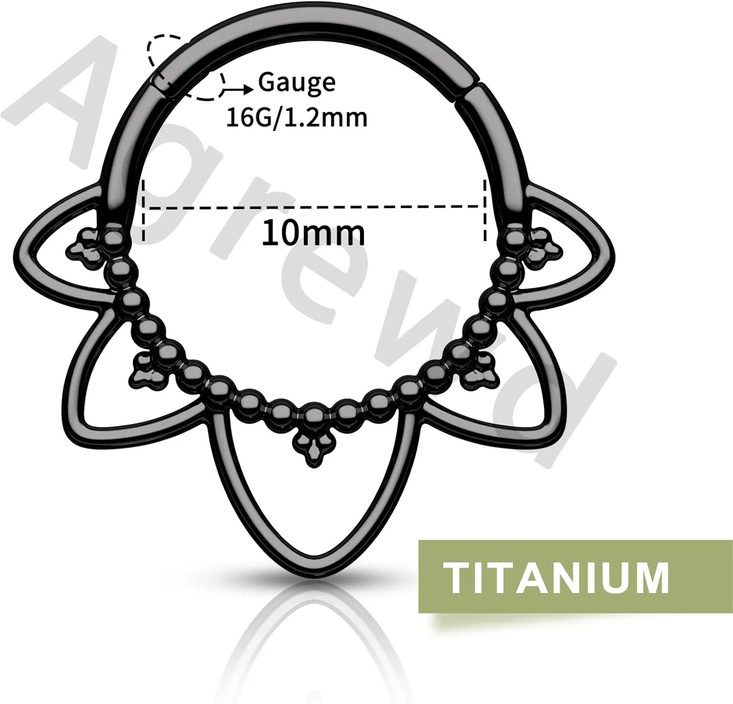 Minimalist Lotus G23 Solid Titanium Septum Rings 16G Flower Septum Jewelry Dainty Helix Daith Earrings for Women Daith Piercing Jewelry Surgical Steel Hypoallergenic