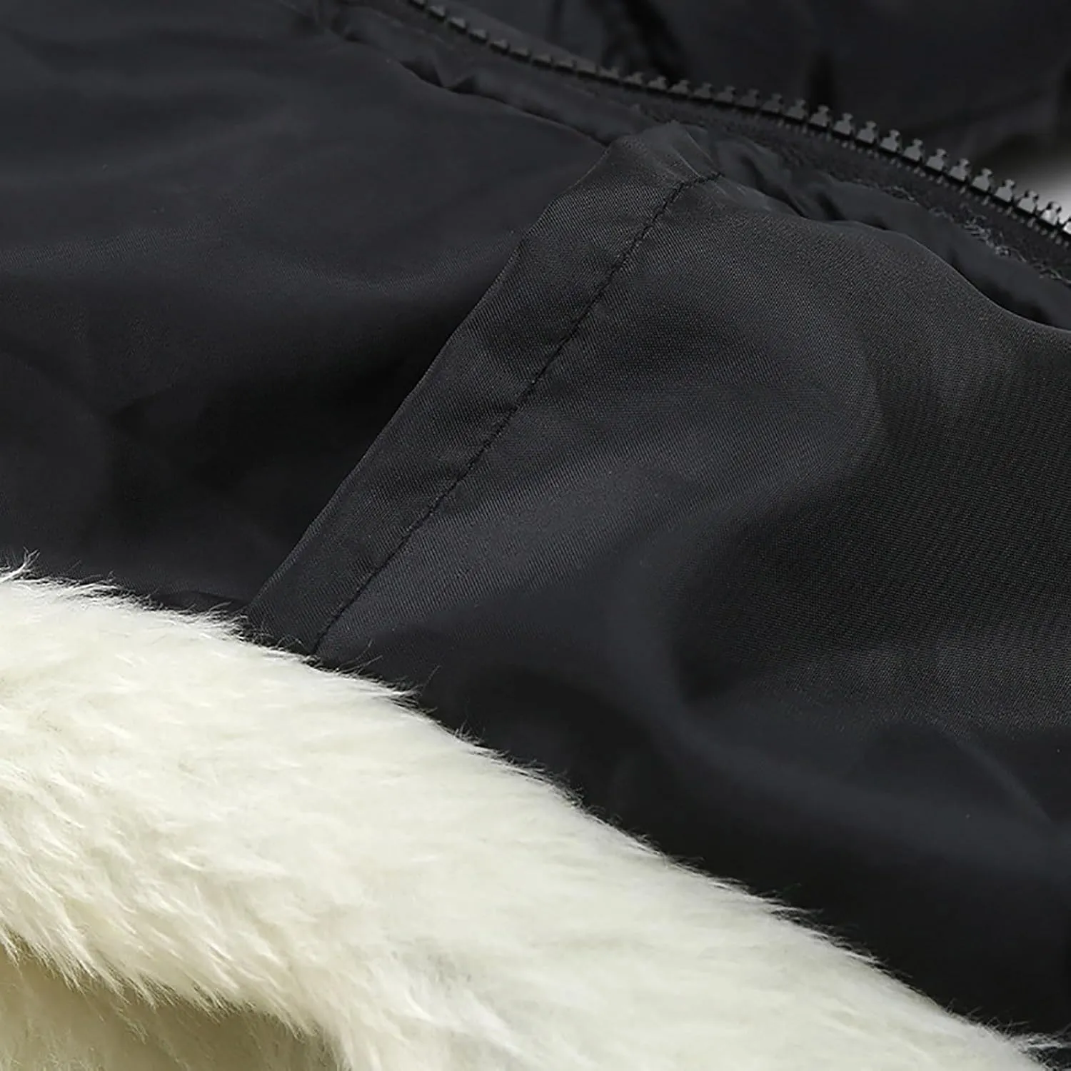 Puffer Jacket Men Fleece Lined Hooded down Jacket Quilted Windbreaker Jacket Warm Insulated Jackets Thermal Winter Coat
