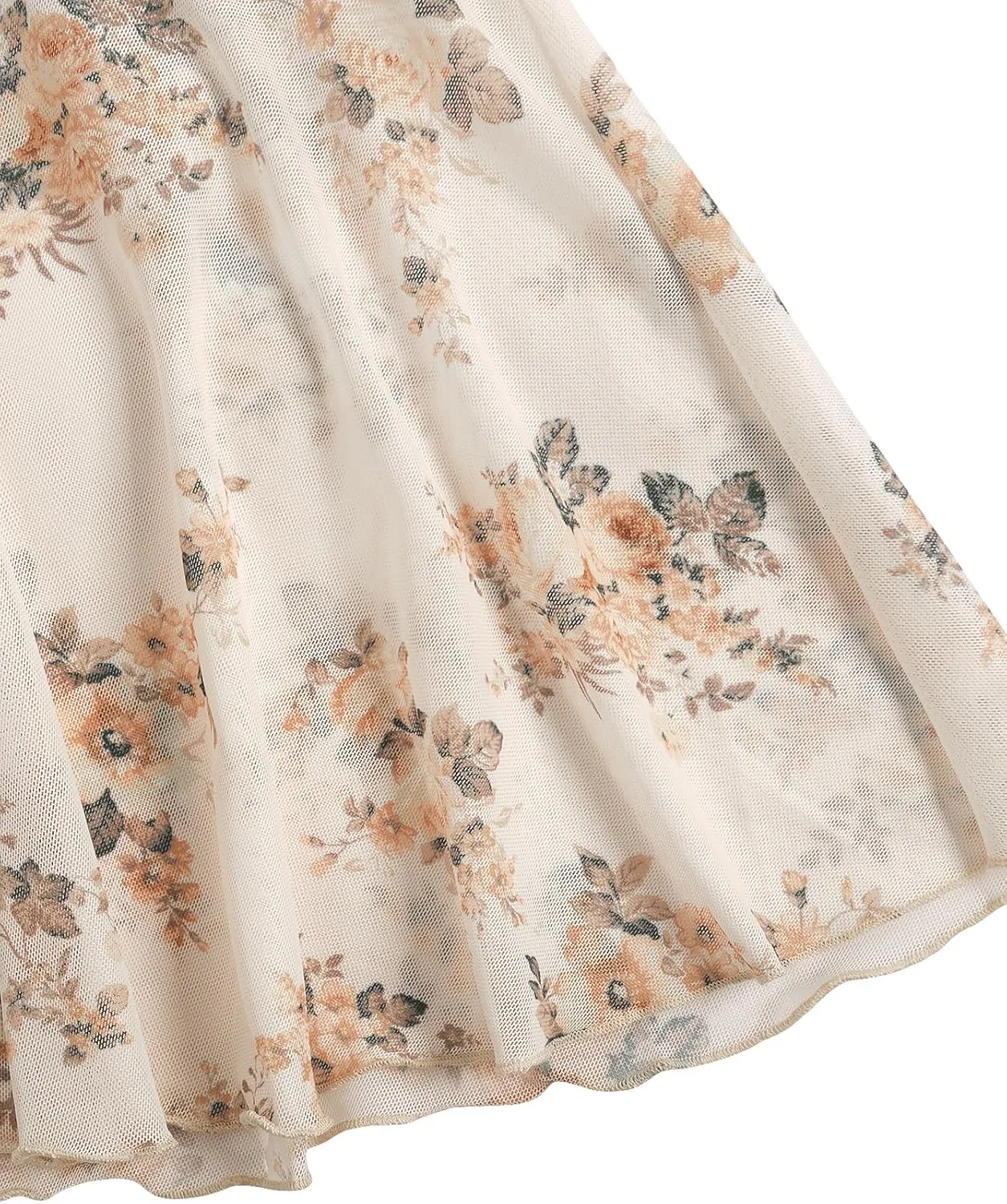 Verdusa Women's Floral Print High Waist Bodycon Ruffle Hem Fishtail Long Skirt