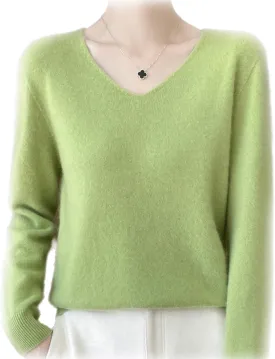 Womens Cashmere Sweaters: Cashmere Sweaters for Women, 100% Cashmere Soft V Neck Warm Luxurious Lightweight Long Sleeve