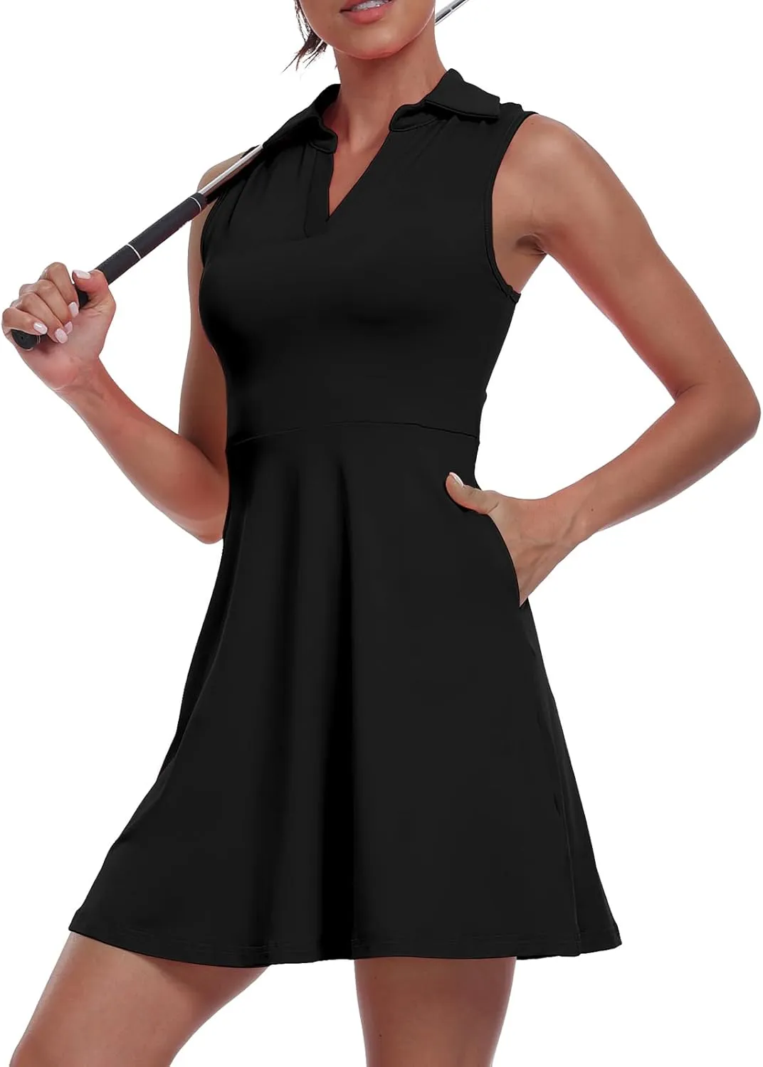 Womens Two Piece Tennis Golf Dress UPF 50  Active Athletic Exercise Sports Wear Dresses for Women with Pocket Separate Shorts
