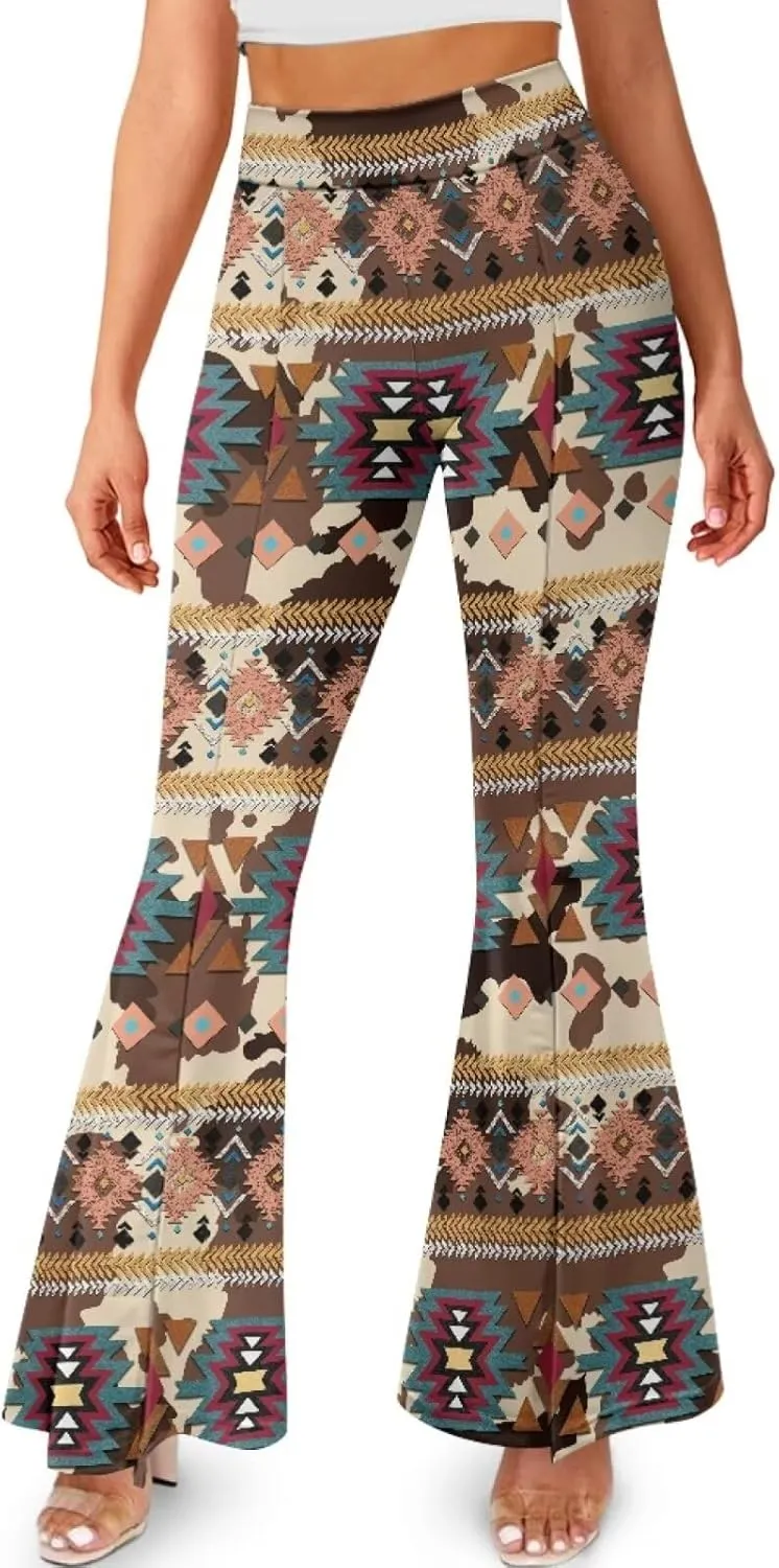 Women's Yoga Leggings Flared Yoga Pants, Casual High Waisted Tummy Control Butt Lifting Athletic Pants