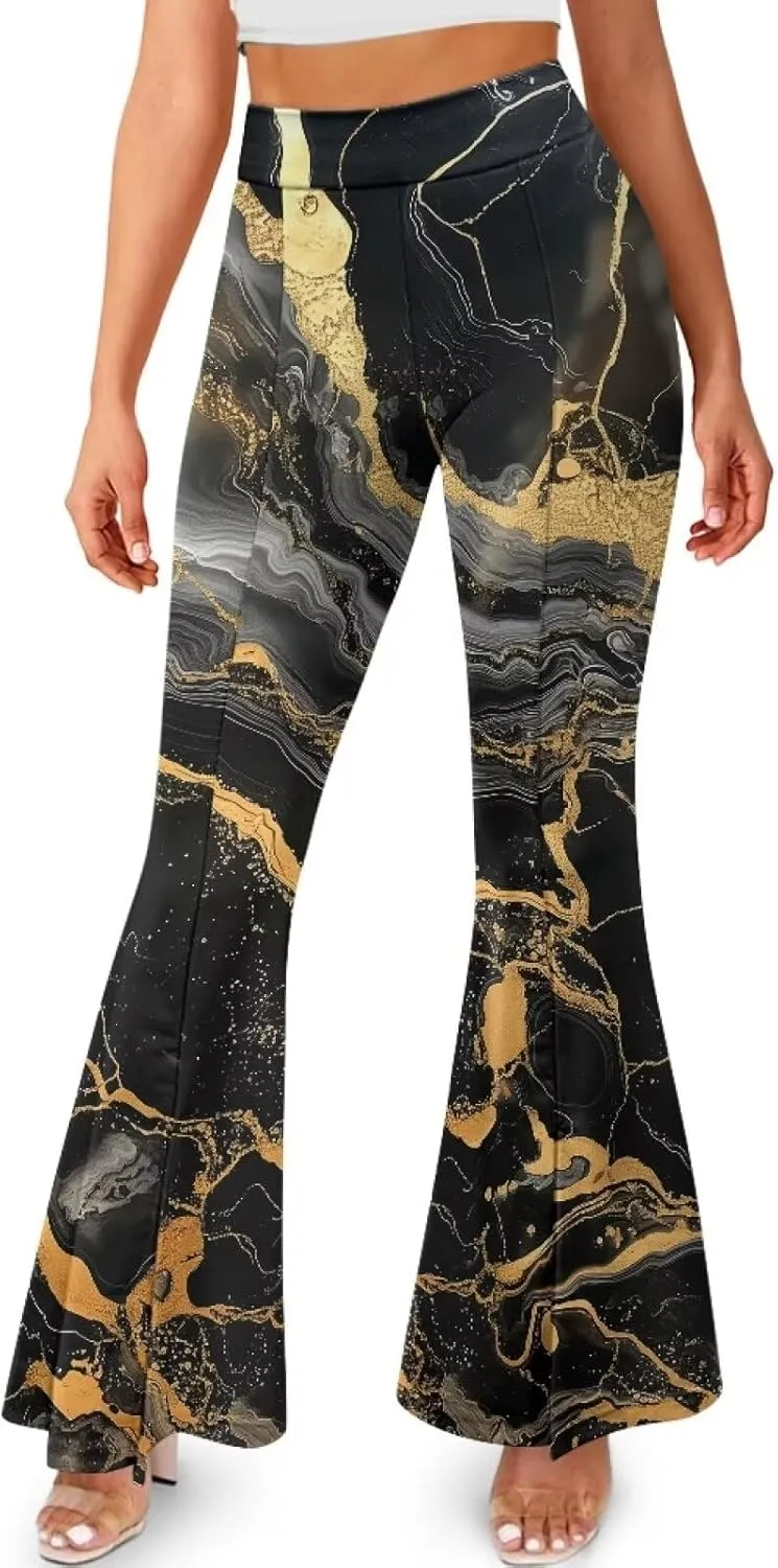 Women's Yoga Leggings Flared Yoga Pants, Casual High Waisted Tummy Control Butt Lifting Athletic Pants
